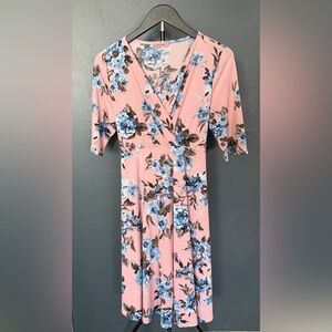 Hello Miz Maternity & Nursing Floral Wrap Maxi Dress